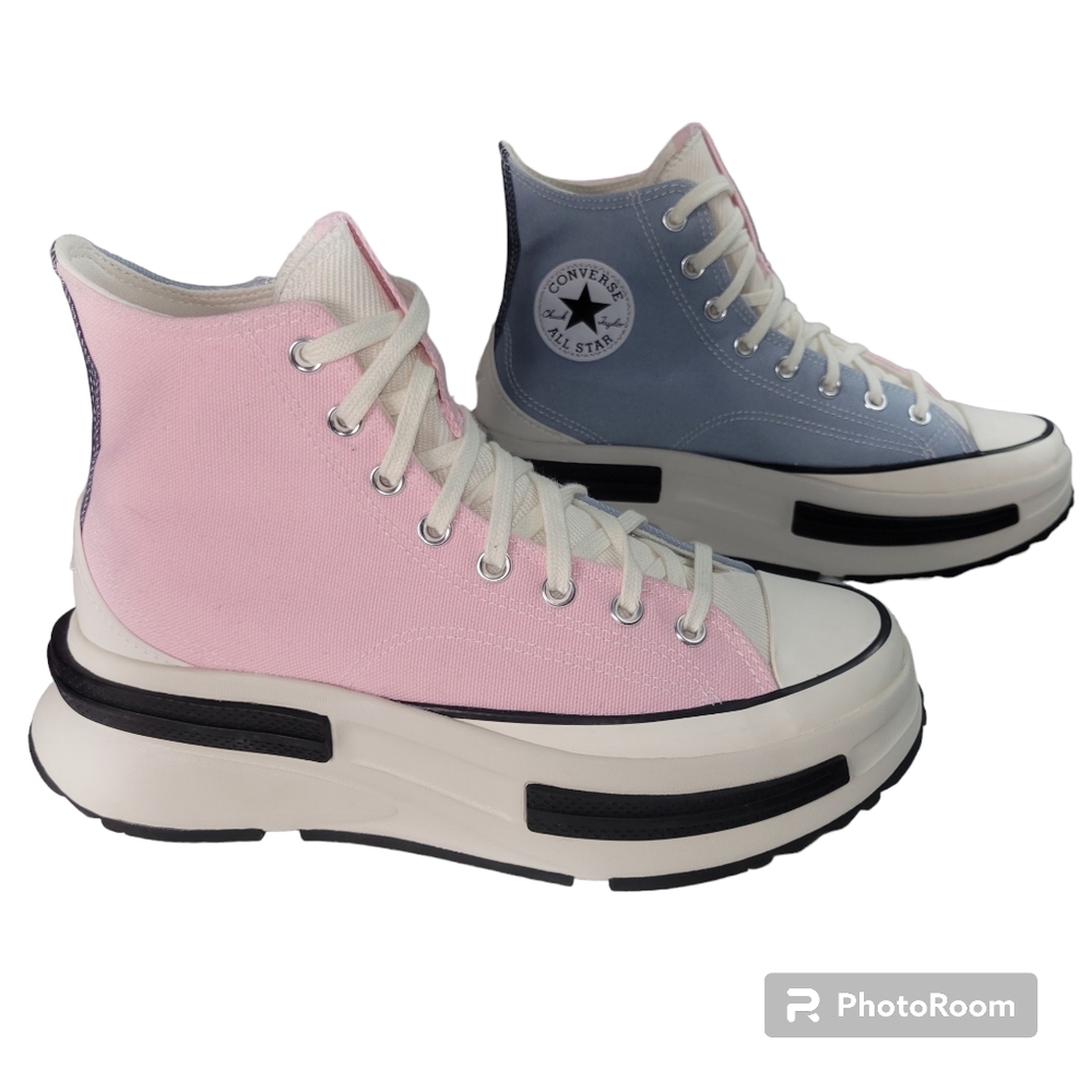 Converse Run Star Legacy CX Denim & Canvas HiTop Blue & Pink Sz 10 New w/o box